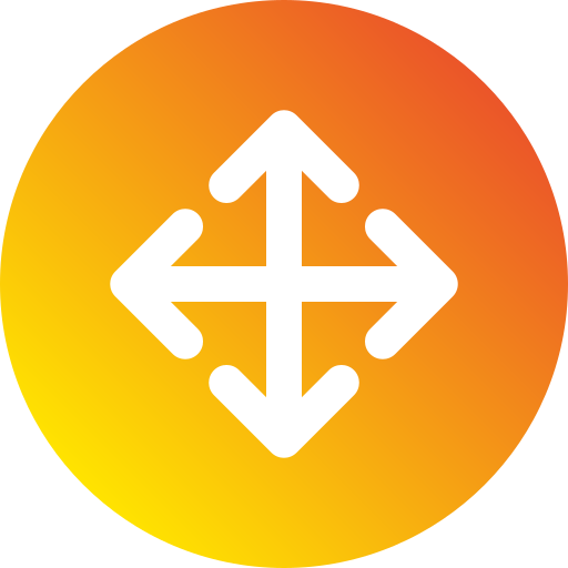 cuatro flechas Generic Flat Gradient icono