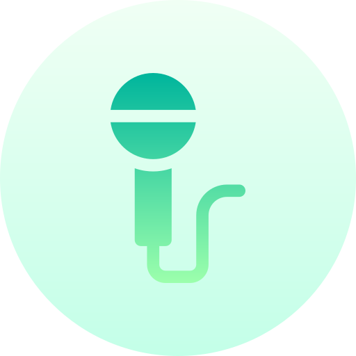 mikrofon Basic Gradient Circular ikona