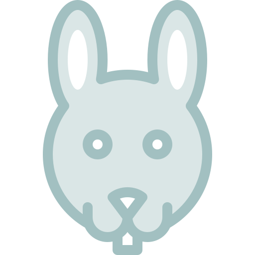 conejo Detailed color Lineal color icono