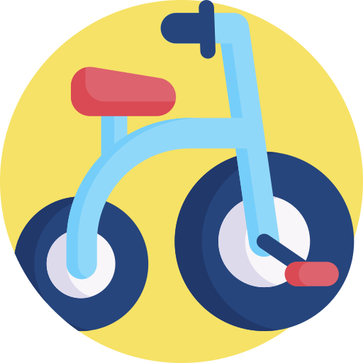 Детский велосипед Detailed Flat Circular Flat иконка