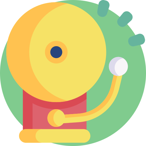 campana de la escuela Detailed Flat Circular Flat icono