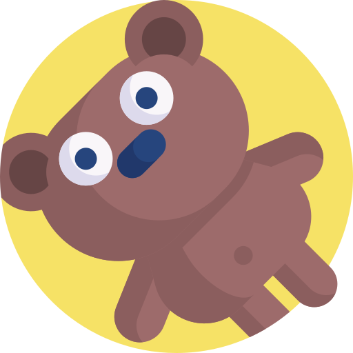 oso de juguete Detailed Flat Circular Flat icono