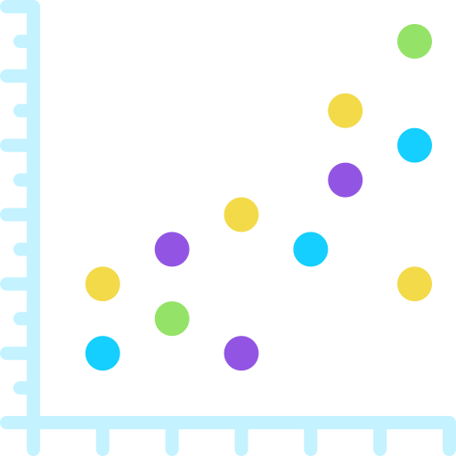 gráfico de dispersión Special Flat icono