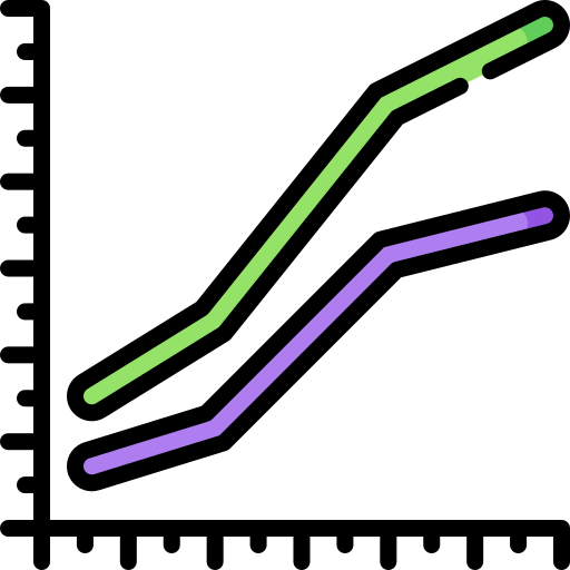 gráfico de linha Special Lineal color Ícone