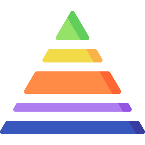 grafico a piramide Special Flat icona