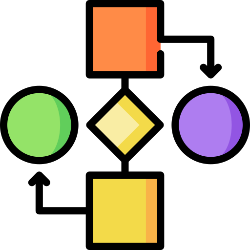 diagrama de flujo Special Lineal color icono