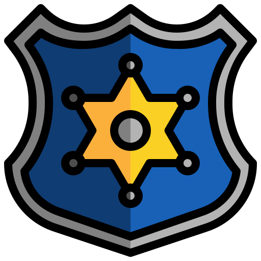 placa de policía Surang Lineal Color icono