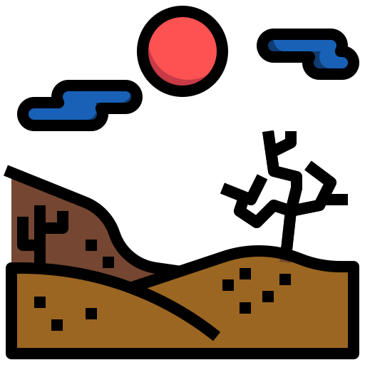 desierto Surang Lineal Color icono