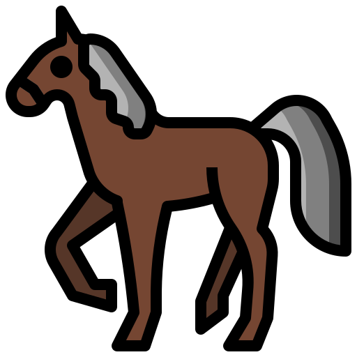 koń Surang Lineal Color ikona