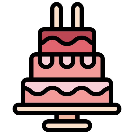 Birthday cake Surang Lineal Color icon