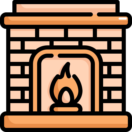 Fireplace Generic Outline Color icon