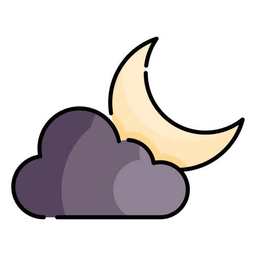Cloudy night Generic Outline Color icon