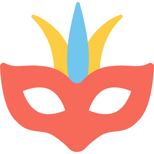 carnaval masker Generic Flat icoon