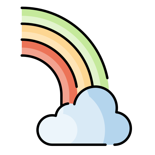 무지개 Generic Outline Color icon