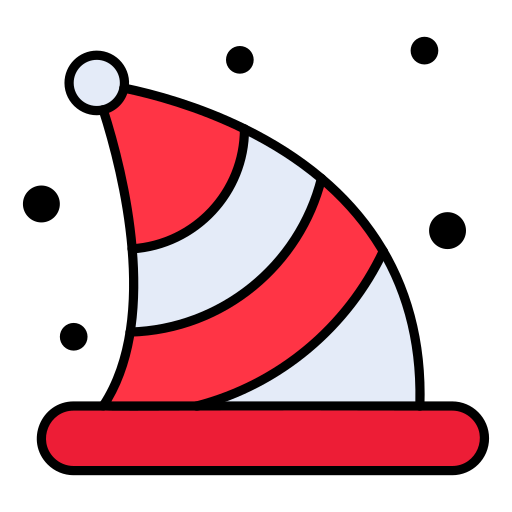 gorro navideño Generic Outline Color icono