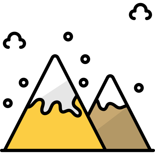 Mountains Generic Outline Color icon