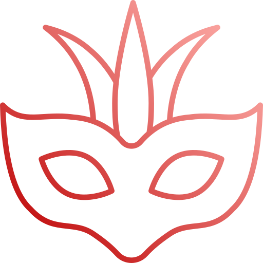 maschera di carnevale Generic Gradient icona