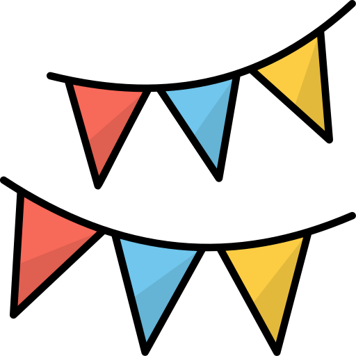 Bunting Generic Outline Color icon