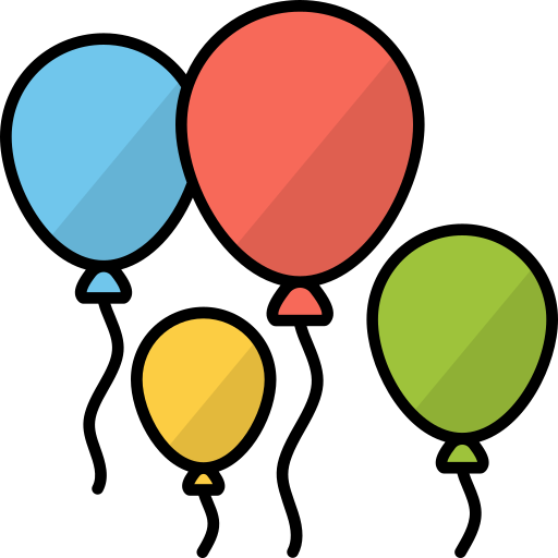 Balloons Generic Outline Color icon