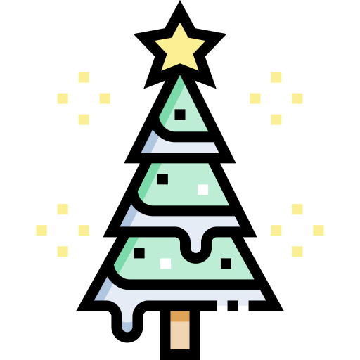Рождественская елка Detailed Straight Lineal color иконка