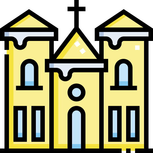 教会 Detailed Straight Lineal color icon