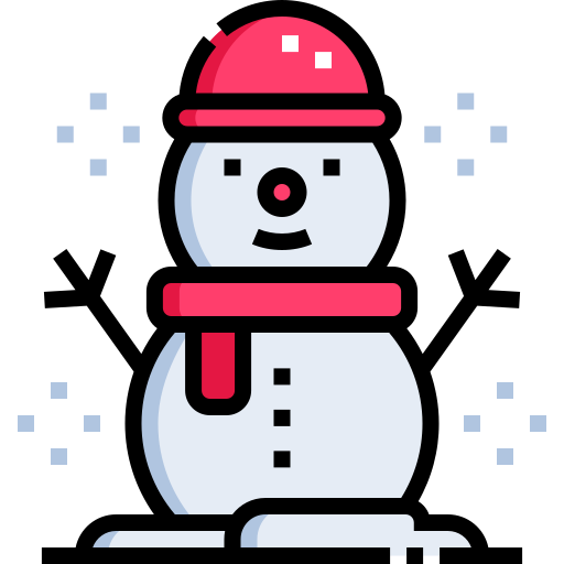 Снеговик Detailed Straight Lineal color иконка