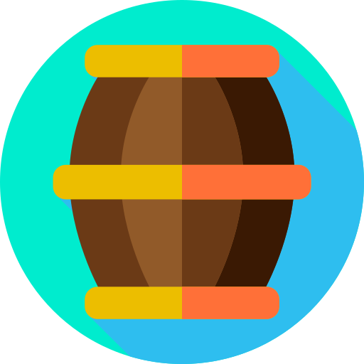 barril Flat Circular Flat icono