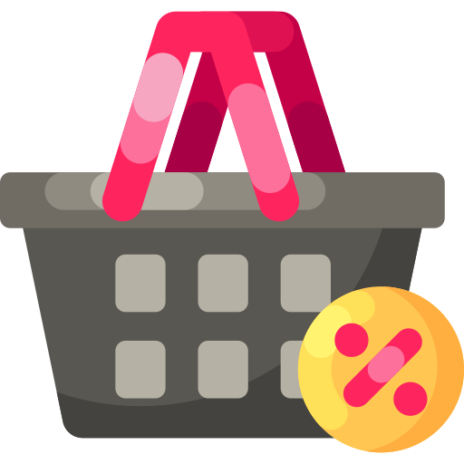 Shopping basket Special Shine Flat icon