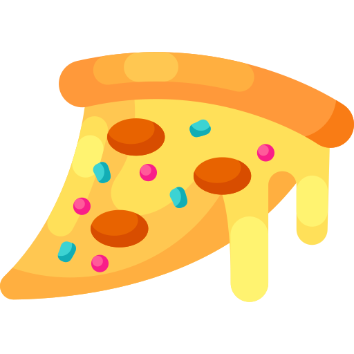 Pizza slice Special Shine Flat icon