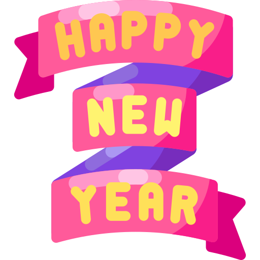 Happy new year Special Shine Flat icon