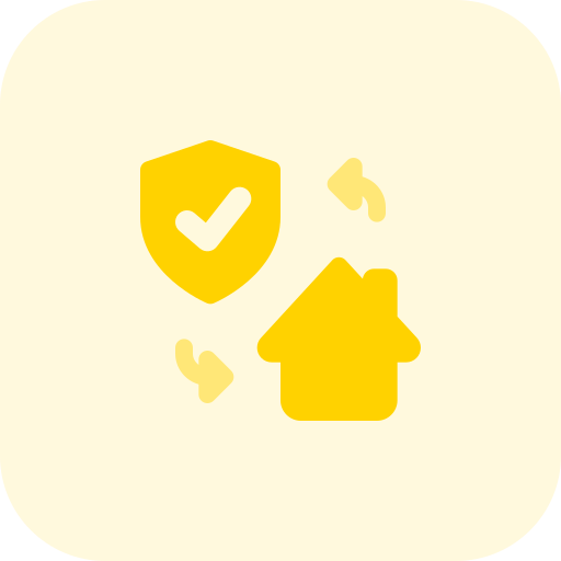 huis verzekering Pixel Perfect Tritone icoon