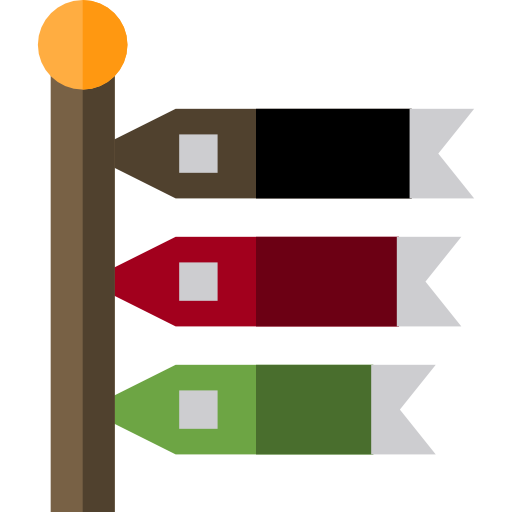 koinobori Basic Straight Flat icoon