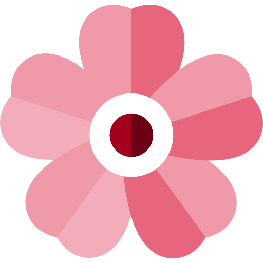 flor de cerezo Basic Straight Flat icono