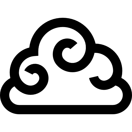 nube Basic Straight Lineal icono