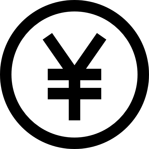 yen Basic Straight Lineal icon