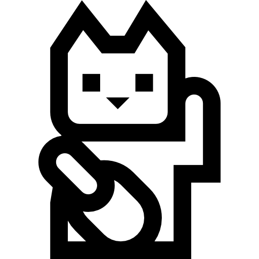 Maneki neko Basic Straight Lineal icon
