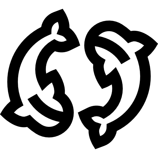carpas koi Basic Straight Lineal icono