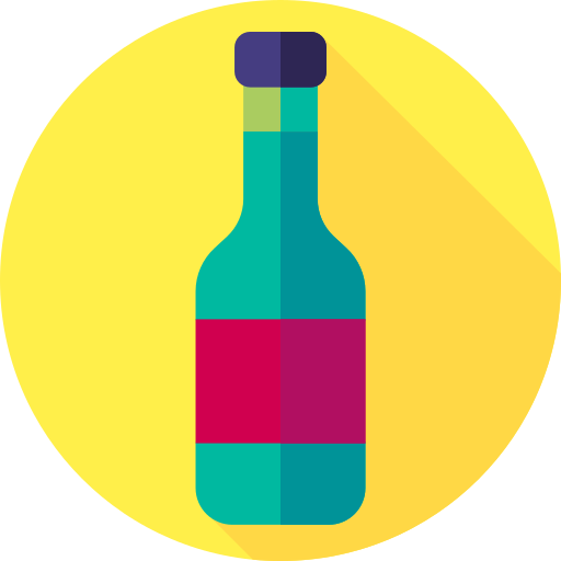 bottiglia di vino Flat Circular Flat icona