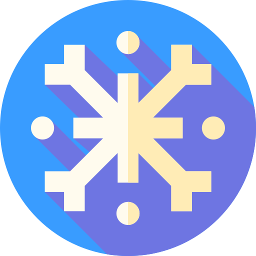 雪の結晶 Flat Circular Flat icon