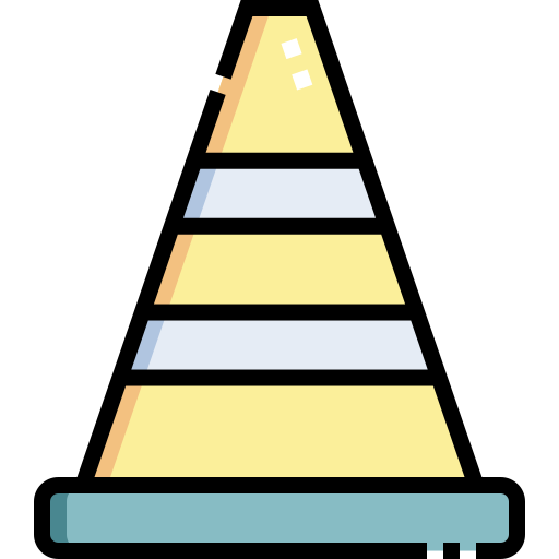 トラフィックコーン Detailed Straight Lineal color icon