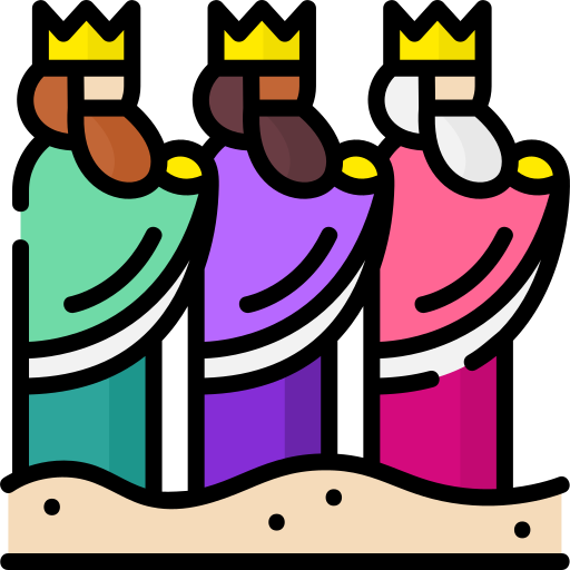 los tres reyes magos Special Lineal color icono