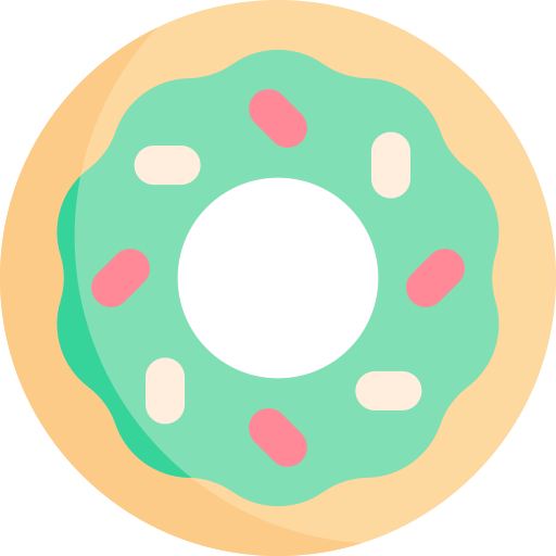 donut Kawaii Flat Icône