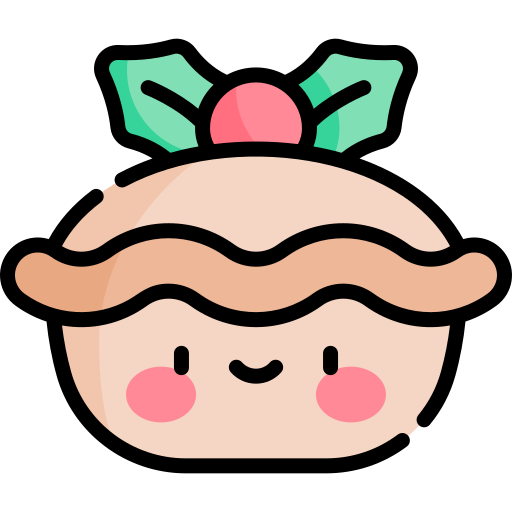 Mince pie Kawaii Lineal color icon