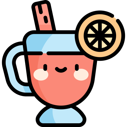 Mulled wine Kawaii Lineal color icon