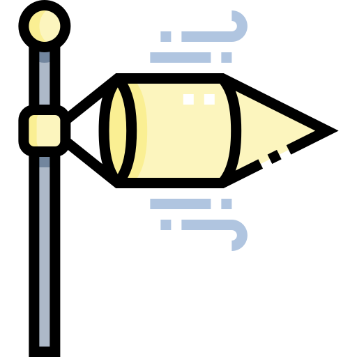 Wind sign Detailed Straight Lineal color icon