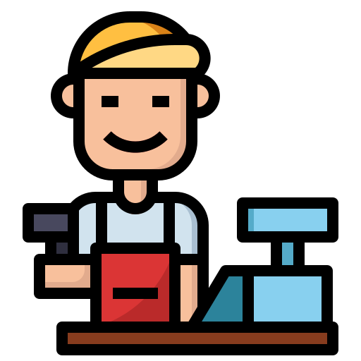 Cashier PongsakornRed Lineal Color icon