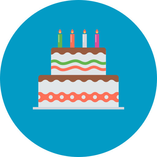 Birthday cake Dinosoft Circular icon