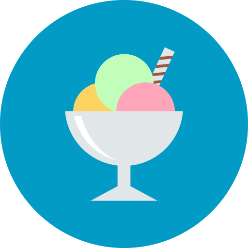 Ice cream cup Dinosoft Circular icon
