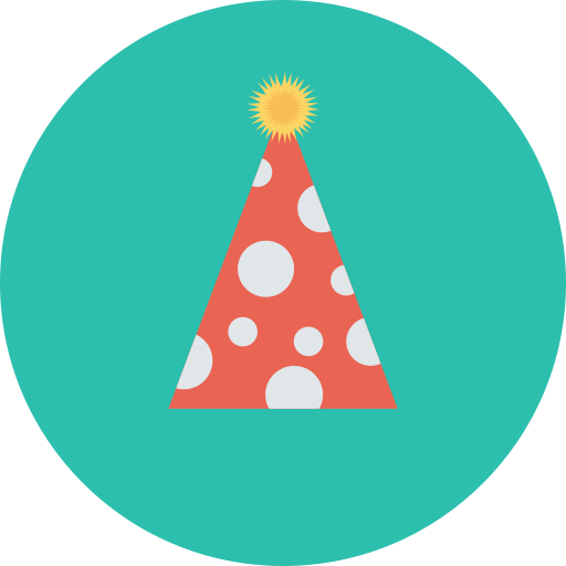 sombrero de fiesta Dinosoft Circular icono