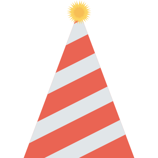 sombrero de fiesta Dinosoft Flat icono